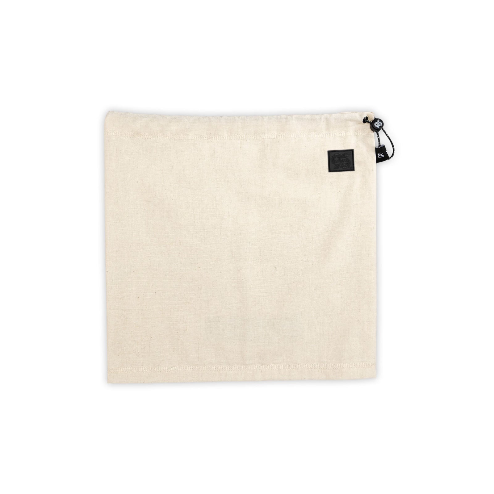 Natural hemp and cotton biogaiter lying flat on white backgroundf